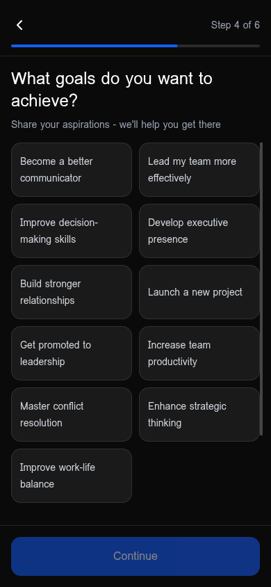 Goal tracking and progress over time