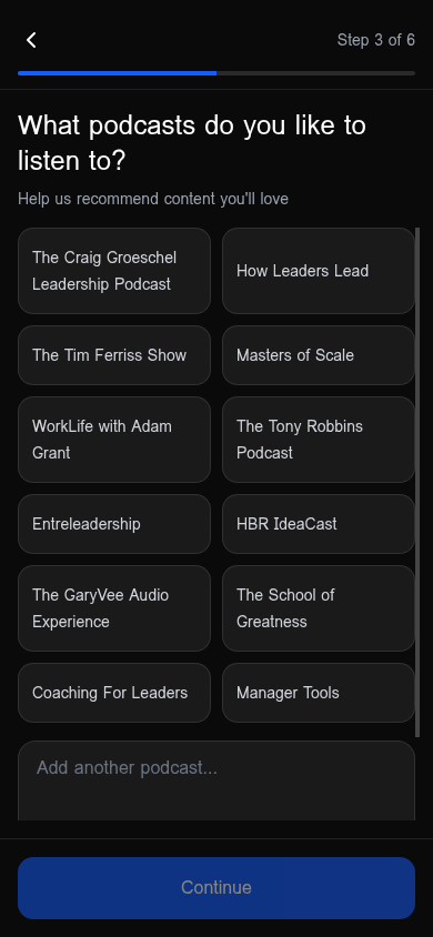 Personalized podcast and content recommendations